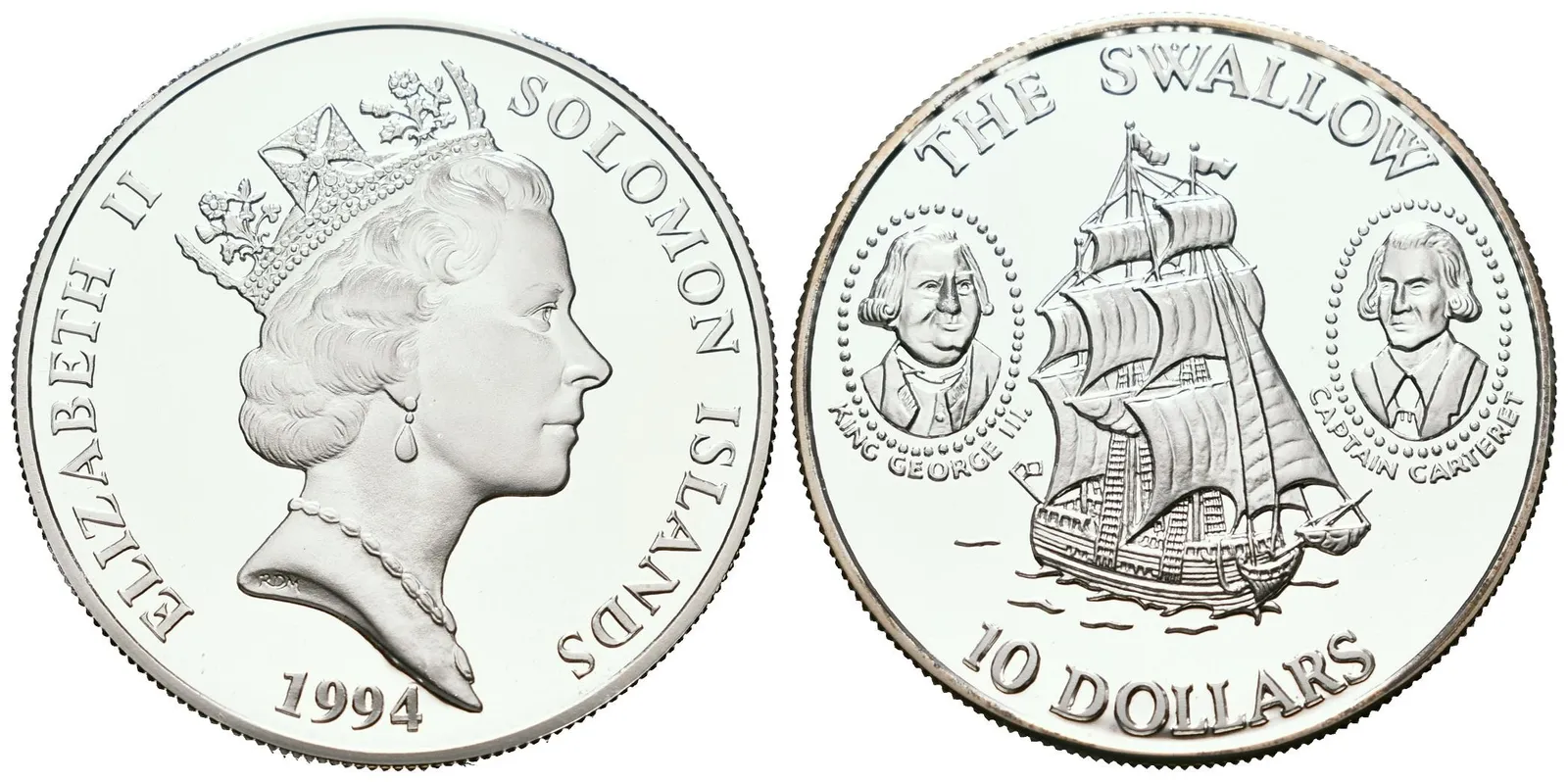 Šalamounovy ostrovy, 10 Dollars 1994 - HMS Swallow