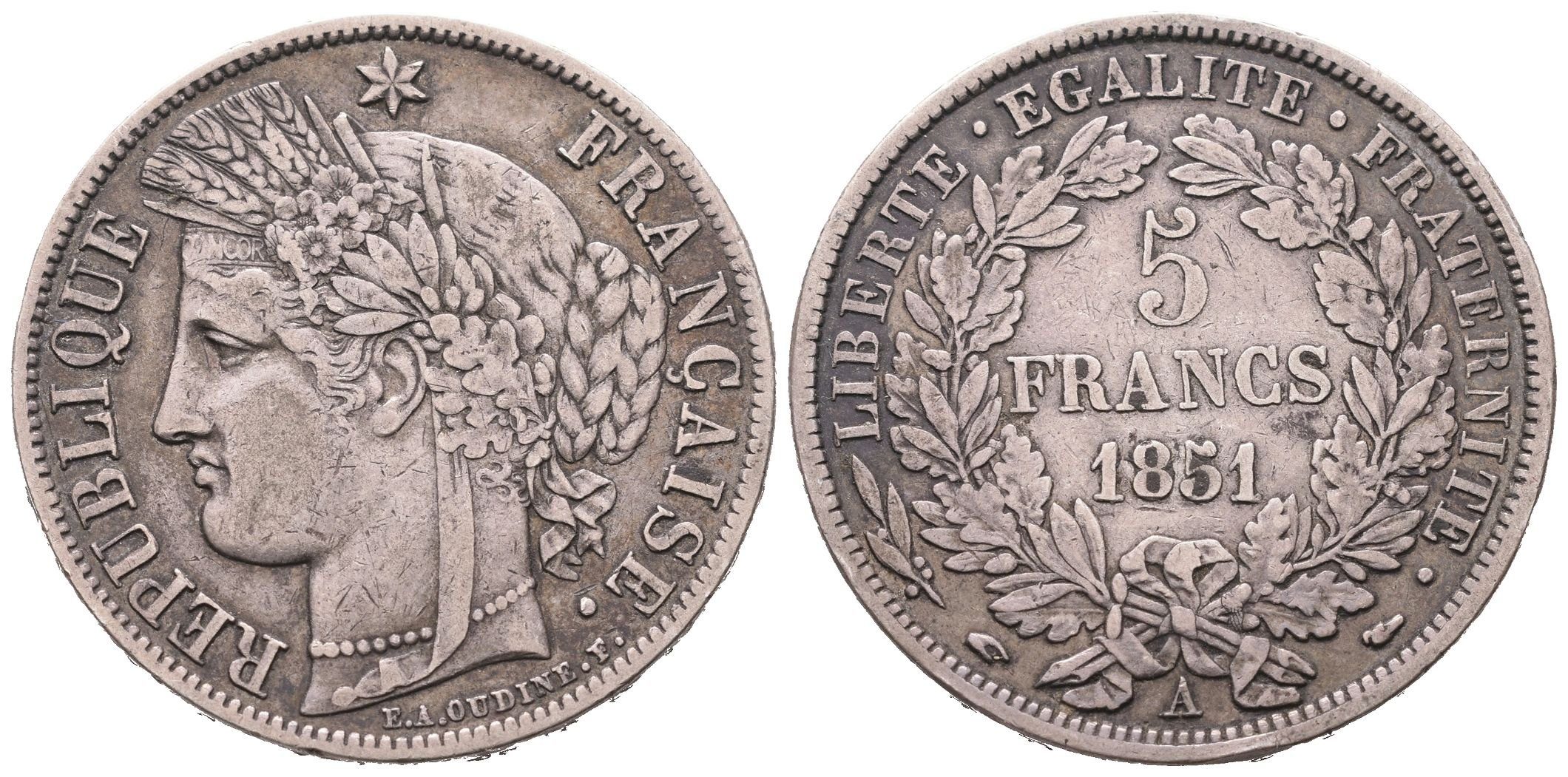 Francie, 5 Frank 1851 A