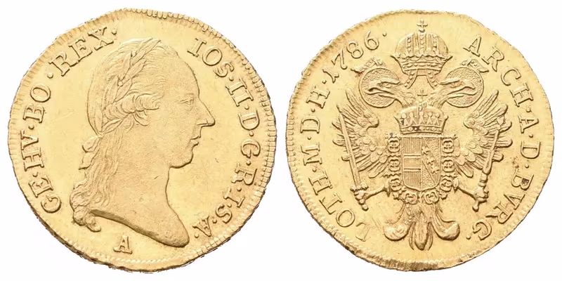 Josef II., Dukát 1786 A, Vídeň