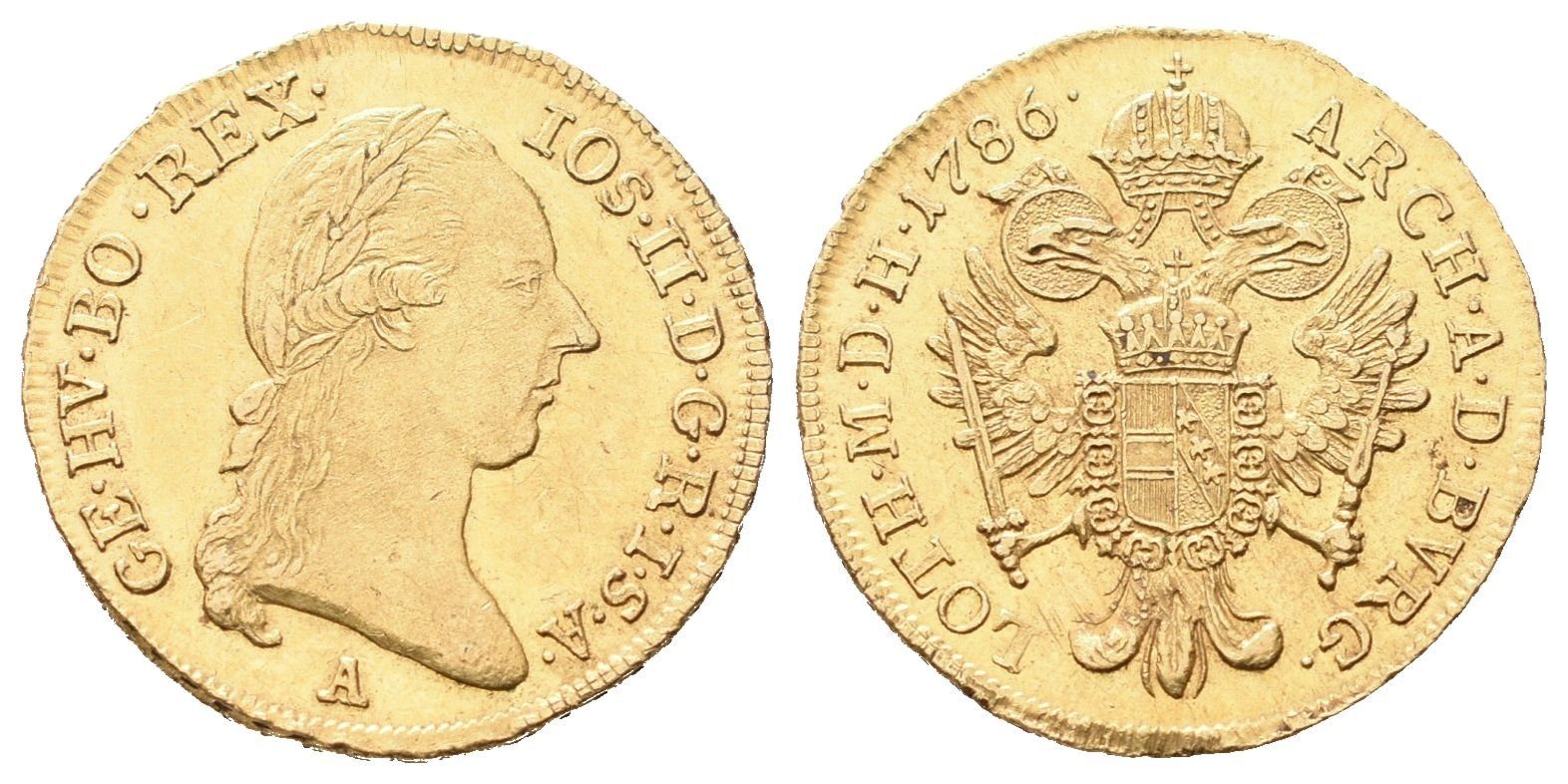 Josef II., Dukát 1786 A, Vídeň