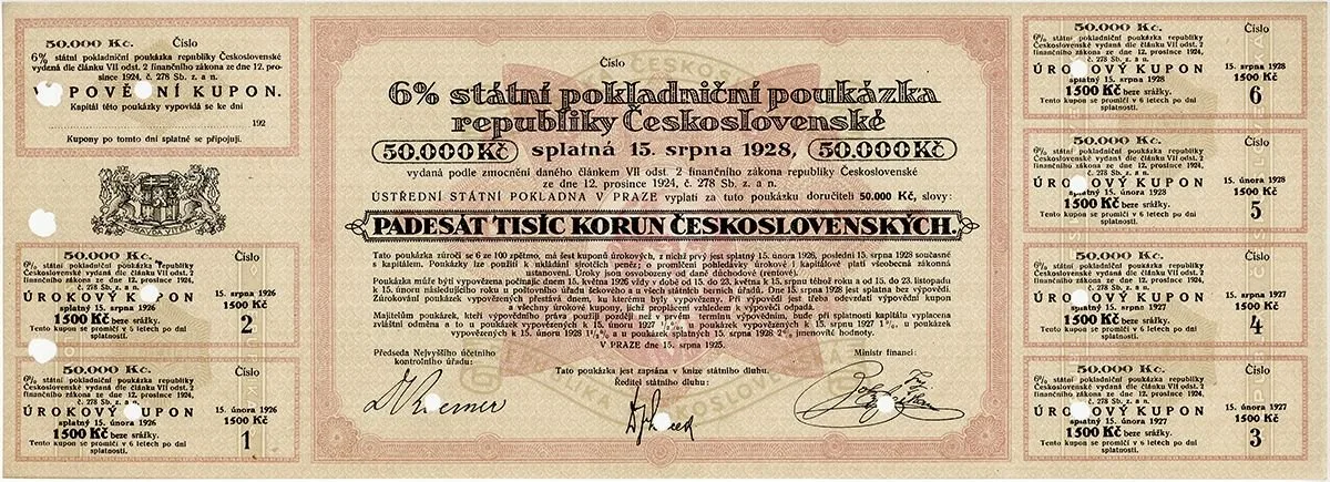 Státní pokladniční poukázky, 1919 - 1939 — 1