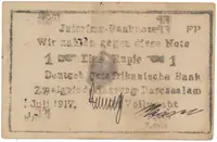 Německá Východní Afrika, 1 Rupie 1. 7. 1917, vodotisk „DBACH", R.936d