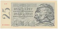 Československo, 25 Koruna 1961, první série Q 01, Hej.100b