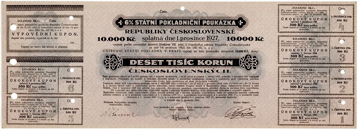 Státní pokladniční poukázky, 1919 - 1939 — 1