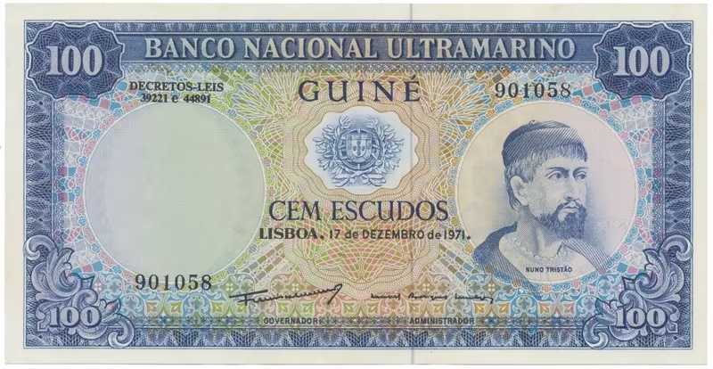 Portugalská Guinea, 100 Escudos 1971, P.45