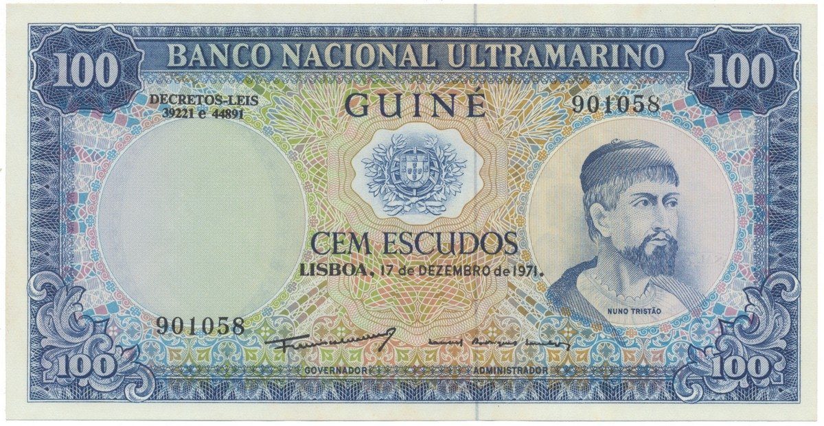 Portugalská Guinea, 100 Escudos 1971, P.45