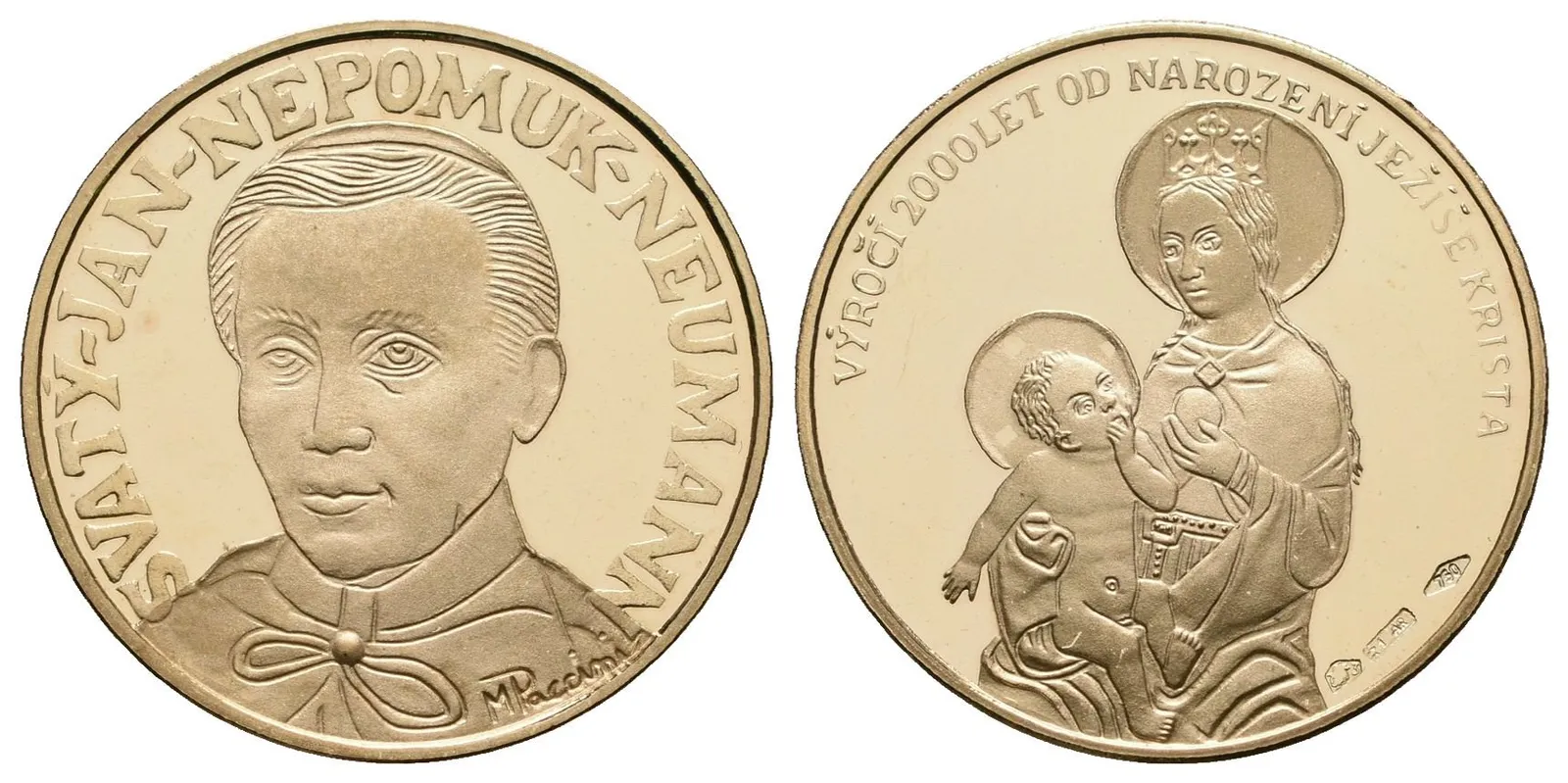 Medaile b.l. - Čeští svatí - sv. Jan Nepomuk Neumann