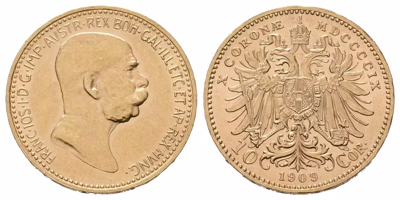 10 Koruna 1909, typ Marschall