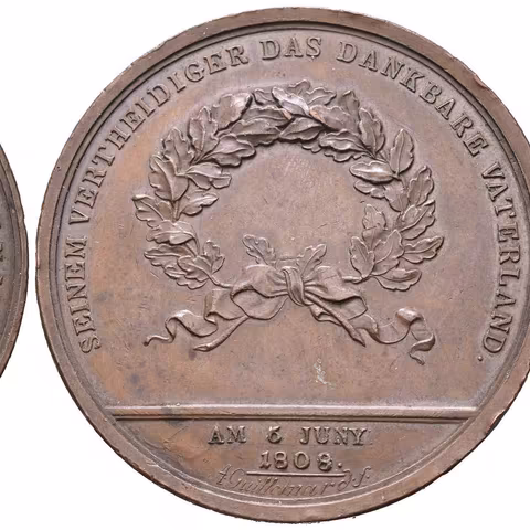 AE Medaile 1808 (Stuckhart, Guillemard) - Na třetí zasnoubení s Marií Ludvikou Beatrix.