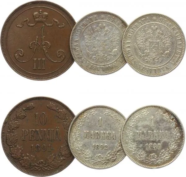 Ražby pro Finsko, Alexander III., 1881 - 1894 — 1