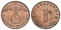 III. říše, 1 Pfennig 1939 B