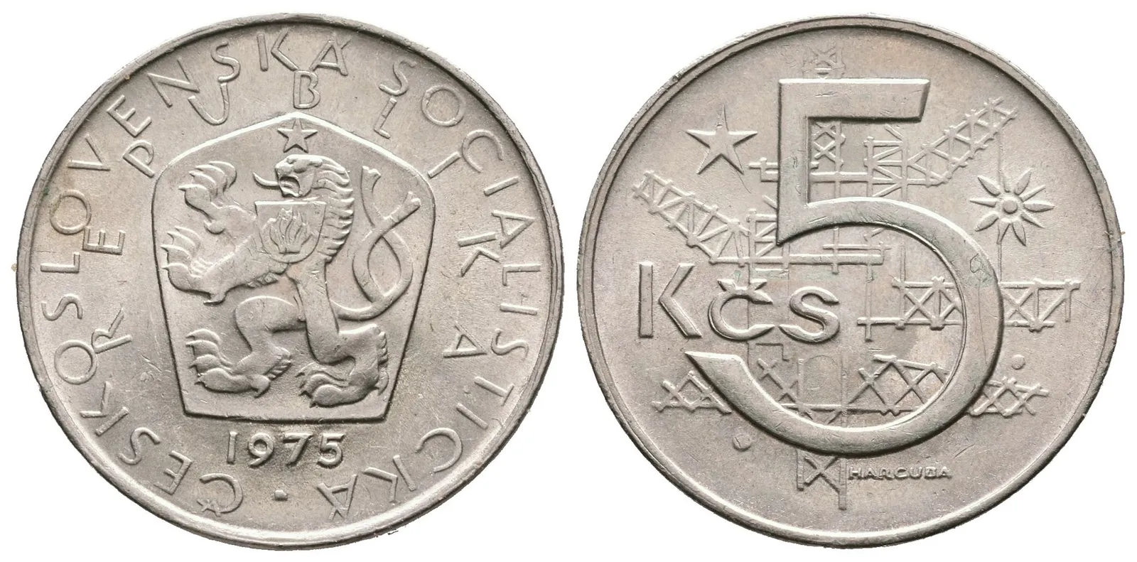 5 Koruna 1975, varianta B