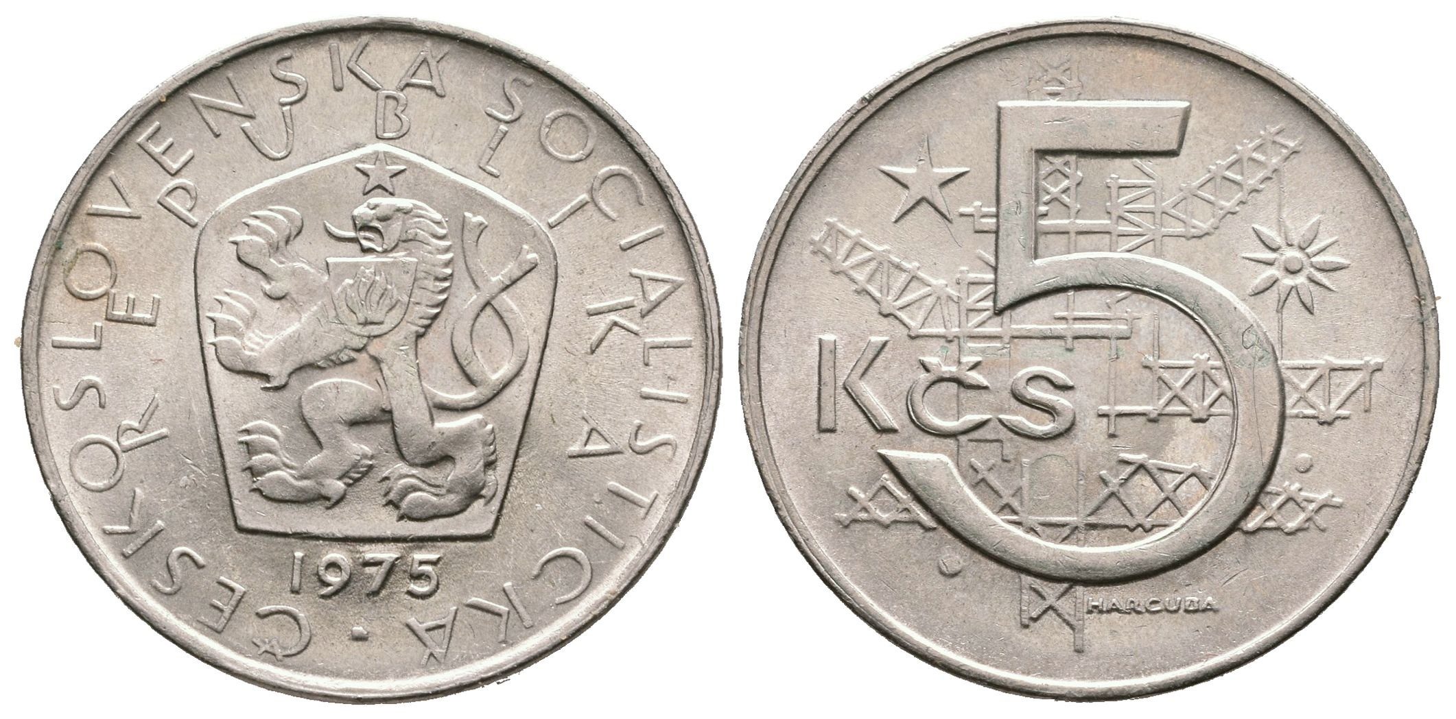 5 Koruna 1975, varianta B