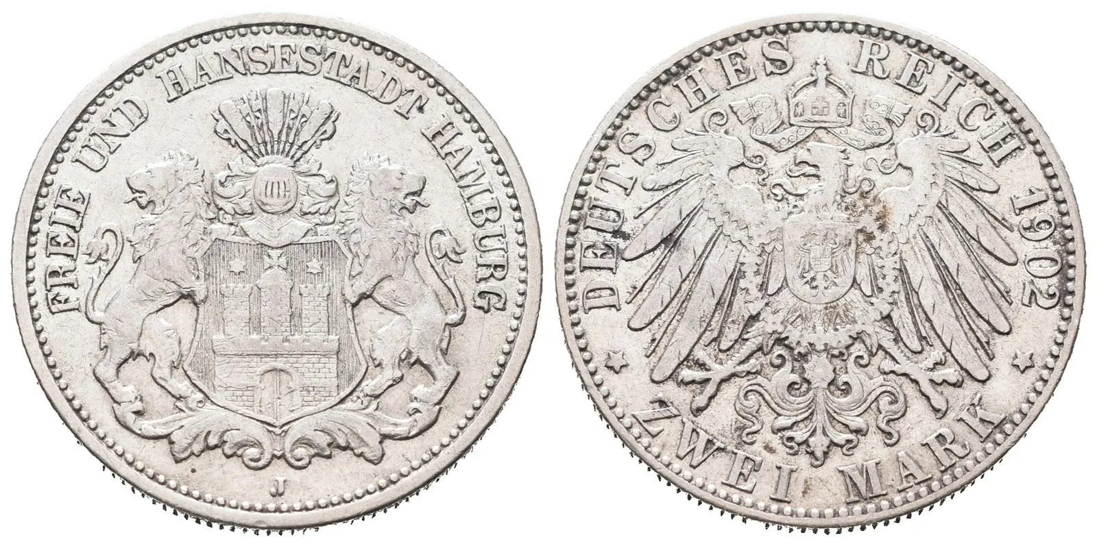 Hamburg, 2 Marka 1902 J