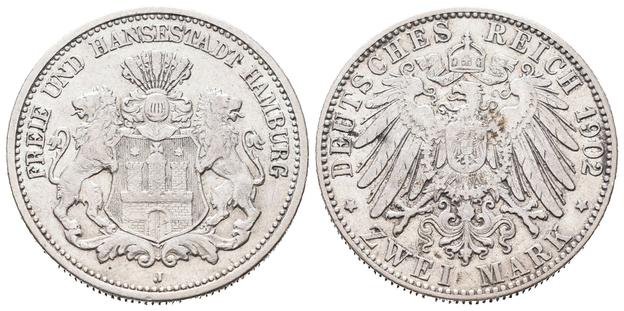 Hamburg, 2 Marka 1902 J