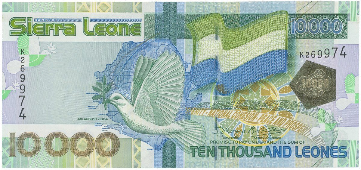 Sierra Leone, 10.000 Leones 2004, P.29a