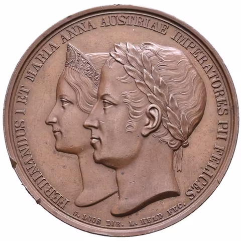 AE Medaile 1838 (Loos, Held) - K lombardsko-benátské korunovaci královského páru