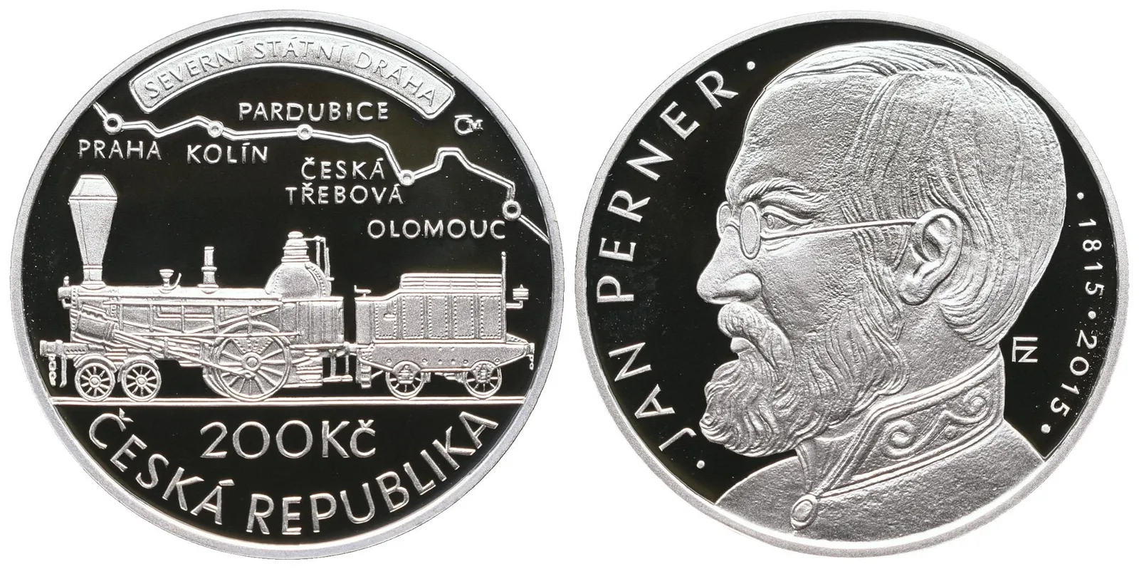 200 Kč 2015 - Jan Perner, PROOF