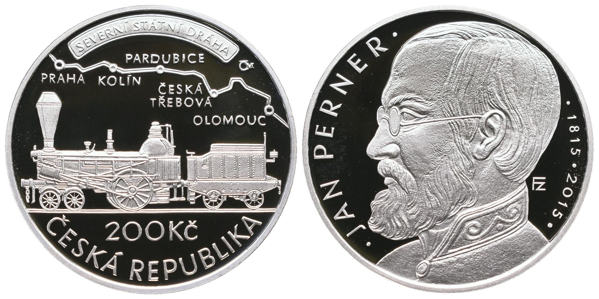 200 Kč 2015 - Jan Perner, PROOF