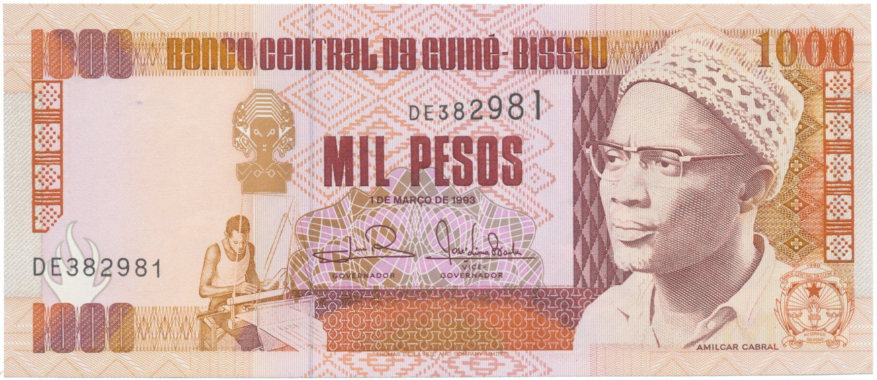 Guinea - Bissau, 1000 Pesos 1993, P.13b