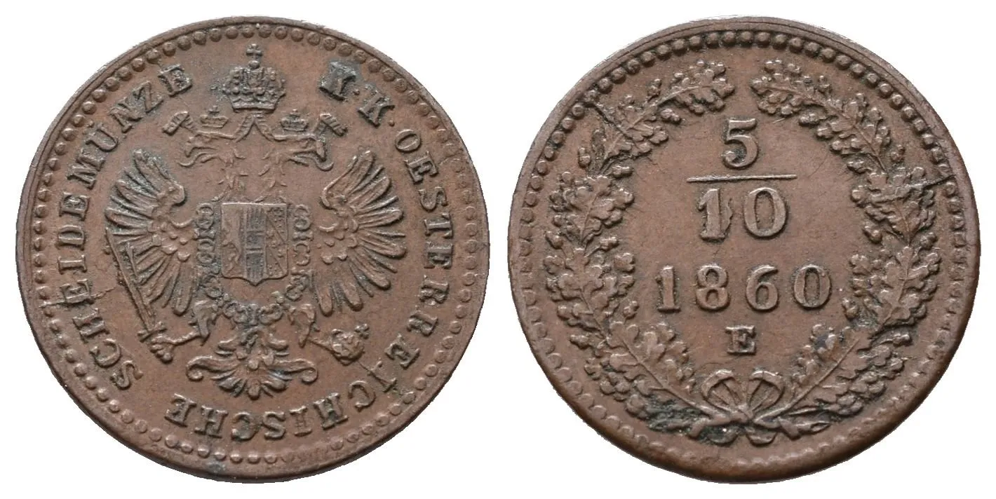 5/10 Krejcar 1860 E