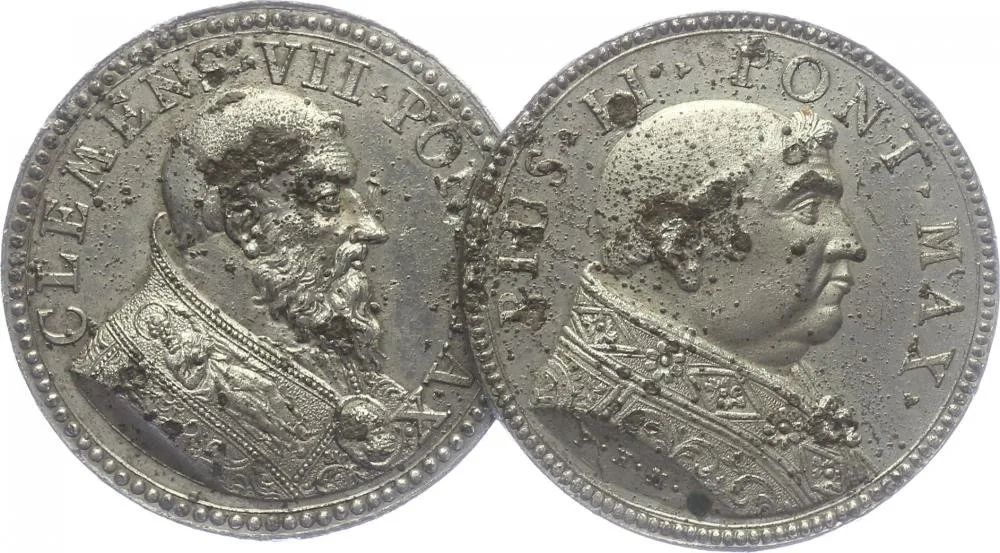 Vatikán - životopisné medaile, cca 18. století — 1