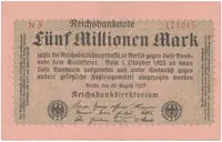 Německo, 5 Millionen Mark 1923, Ro.104b