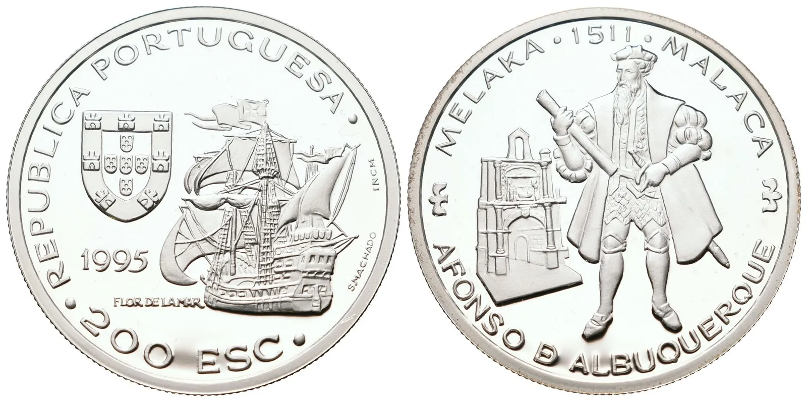 Portugalsko, 200 Escudos 1995 - Afonso de Albuquerque