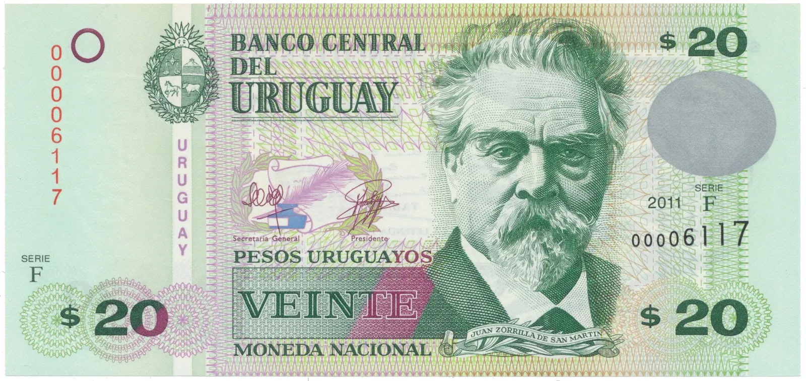 Uruguay, 20 Pesos Uruguayos 2011, P.86b