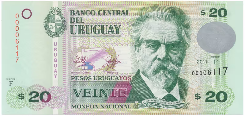 Uruguay, 20 Pesos Uruguayos 2011, P.86b