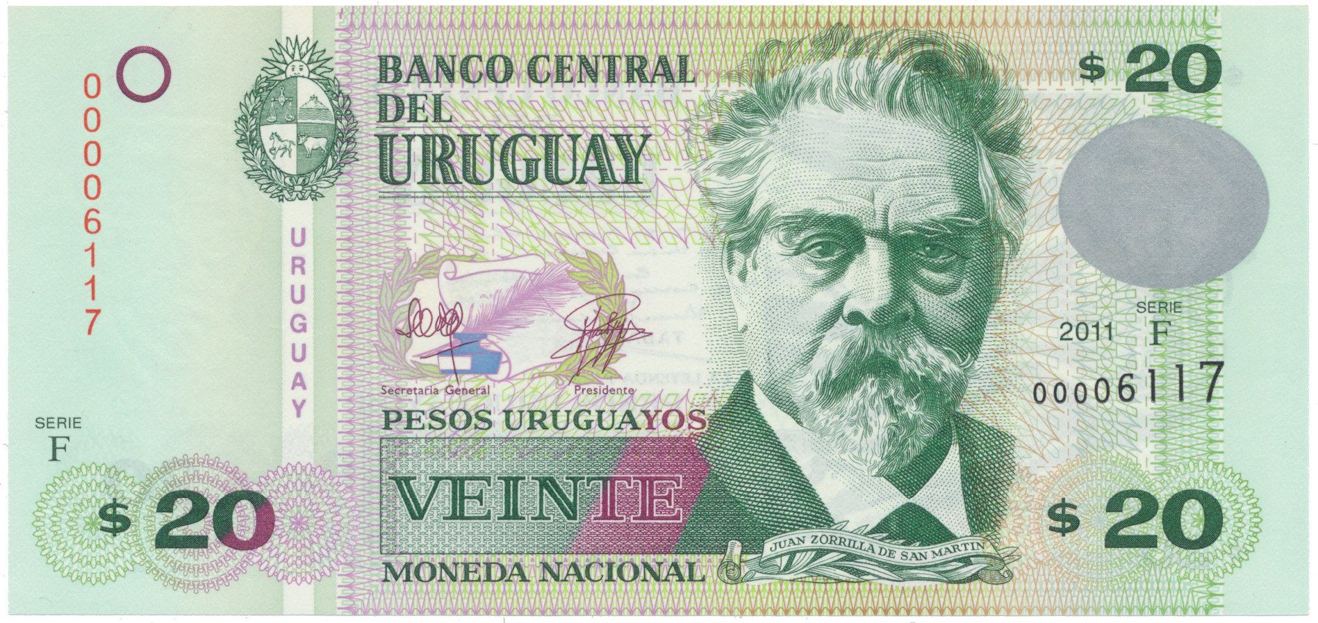 Uruguay, 20 Pesos Uruguayos 2011, P.86b