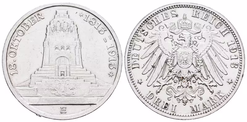 Sasko, 3 Marka 1913 A - 100. Výročí bitvy u Lipska