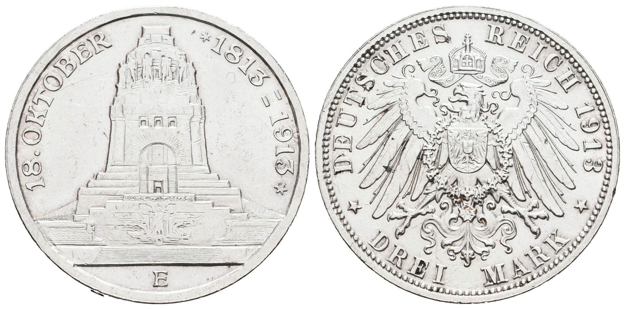 Sasko, 3 Marka 1913 A - 100. Výročí bitvy u Lipska