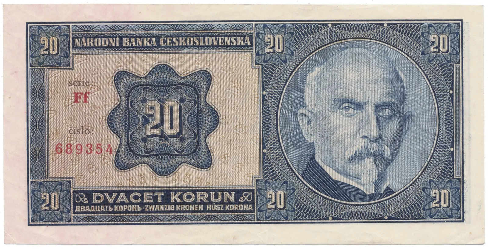 20 Koruna 1926, série Ff, Hej.21c2