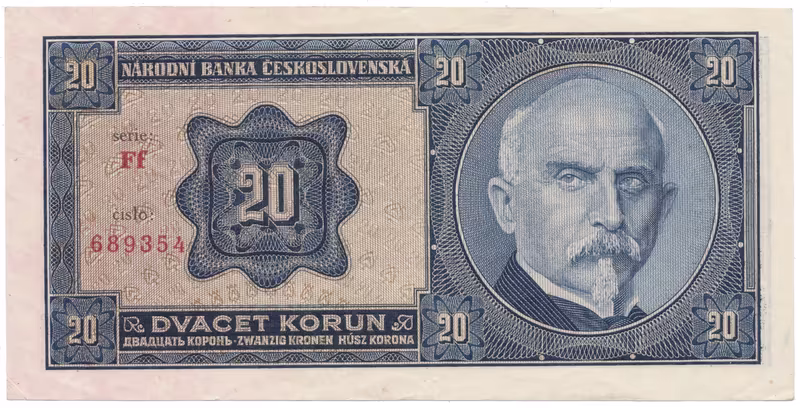 20 Koruna 1926, série Ff, Hej.21c2