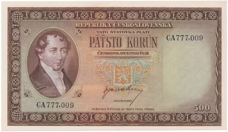 500 Koruna b.d. (1945), série CA, Hej.75a.S1
