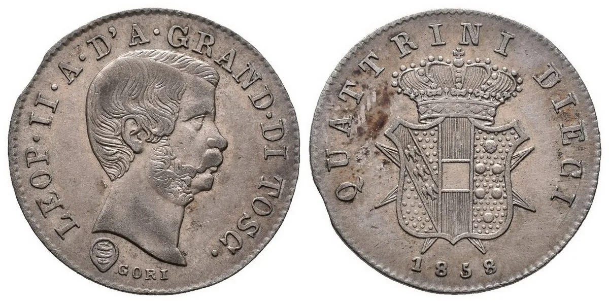 Itálie - Toskánsko, Leopold II., 1824 - 1848, 1849 - 1859 — 1