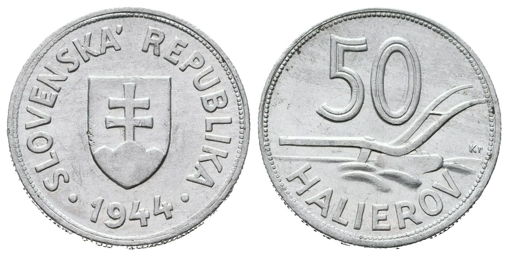 50 Haléř 1944, krásná zachovalost, vzácný