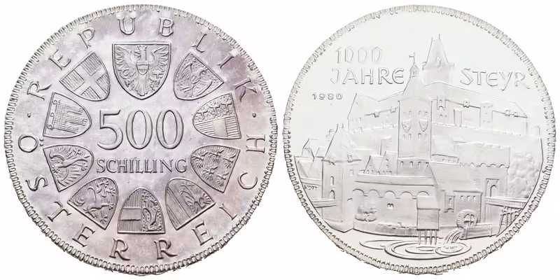Rakousko, 500 Schilling 1980 - Štýrsko