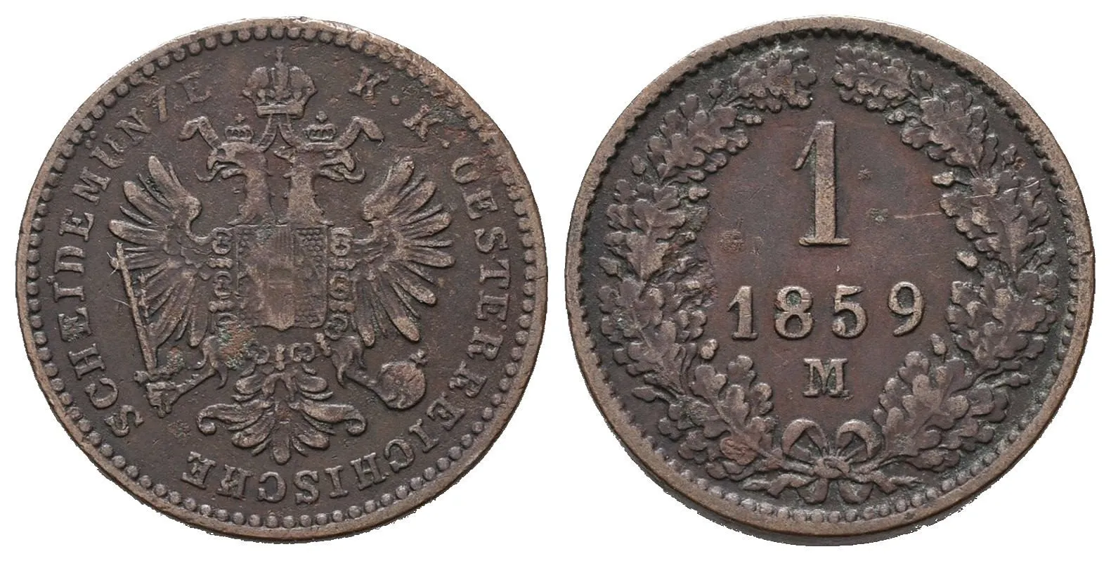 Rakouská a spolková měna, 1857 - 1892 — 1