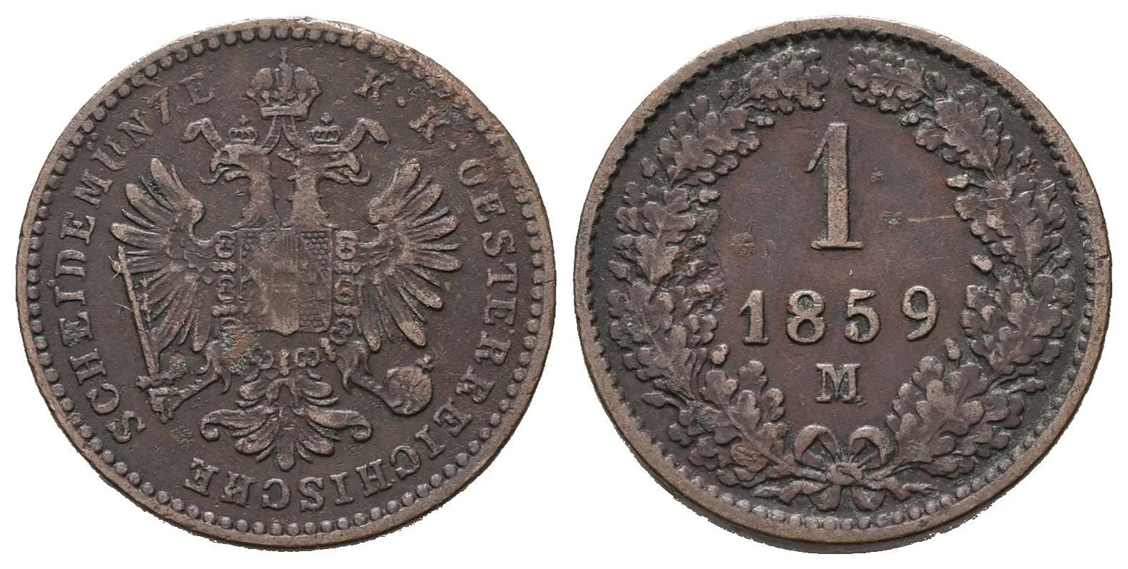 Rakouská a spolková měna, 1857 - 1892 — 1