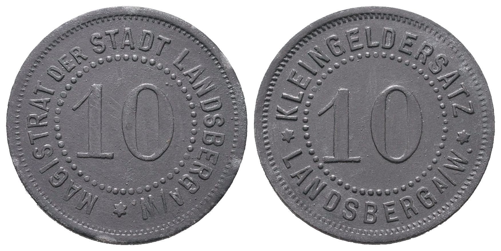 Nouzové ražby, 10 Pfennig 1918 - Landsberg