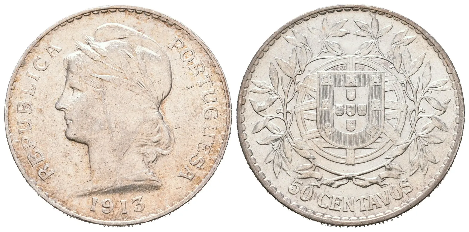 Portugalsko, 50 Centavo 1913