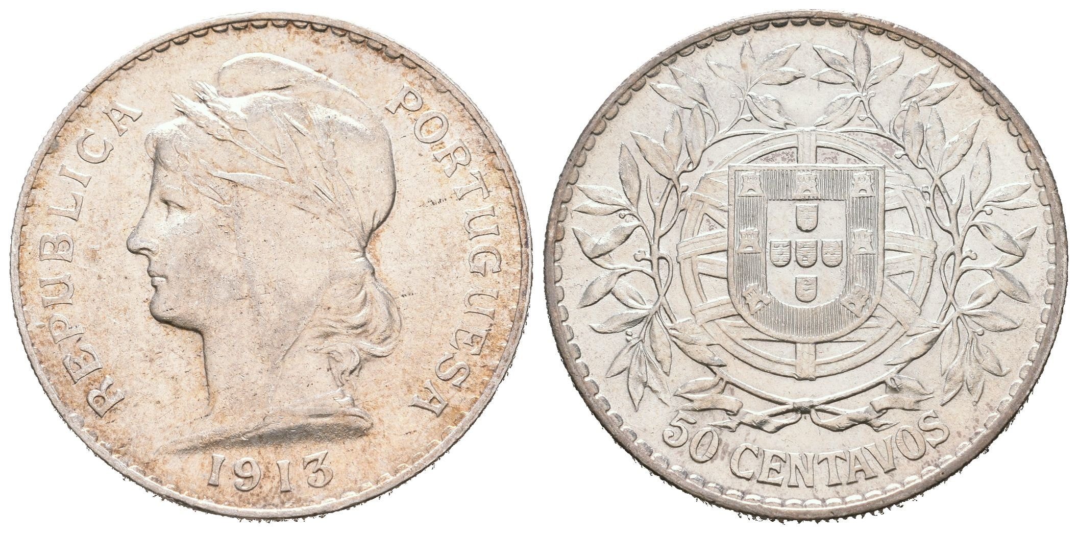 Portugalsko, 50 Centavo 1913