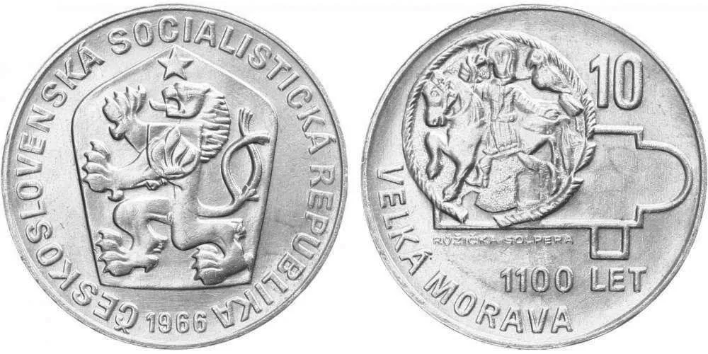 10 Kčs 1966 - Velká Morava