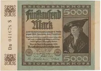 Německo, 5000 Mark 1922, Ro.80f