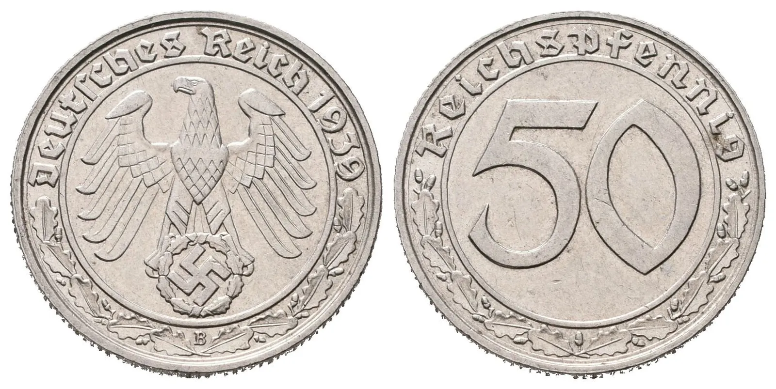 III. říše, 50 Pfennig 1939 B