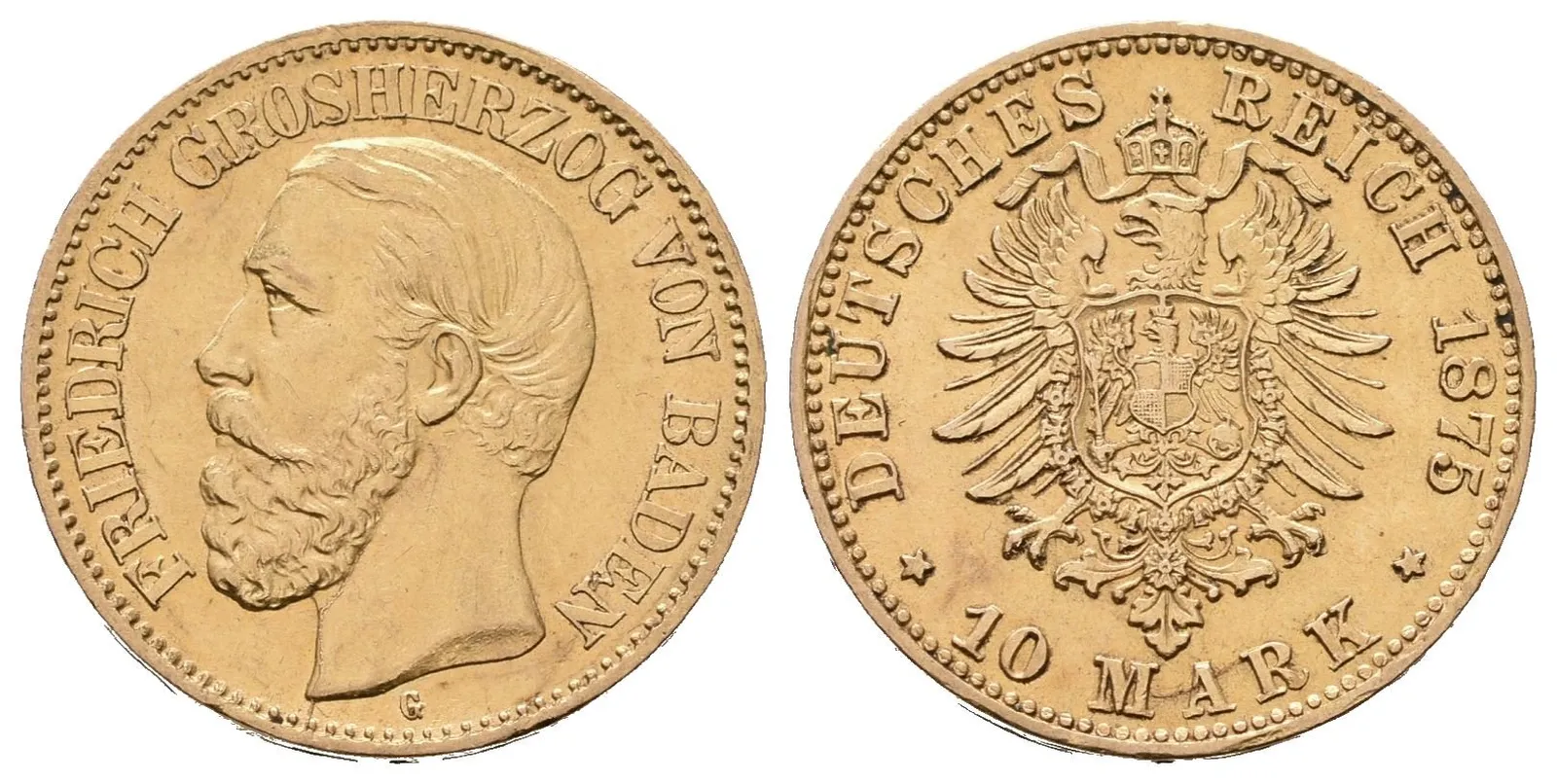 Baden, 10 Marka 1875 G