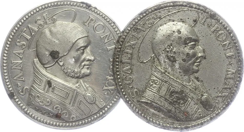 Vatikán - životopisné medaile, cca 18. století — 1