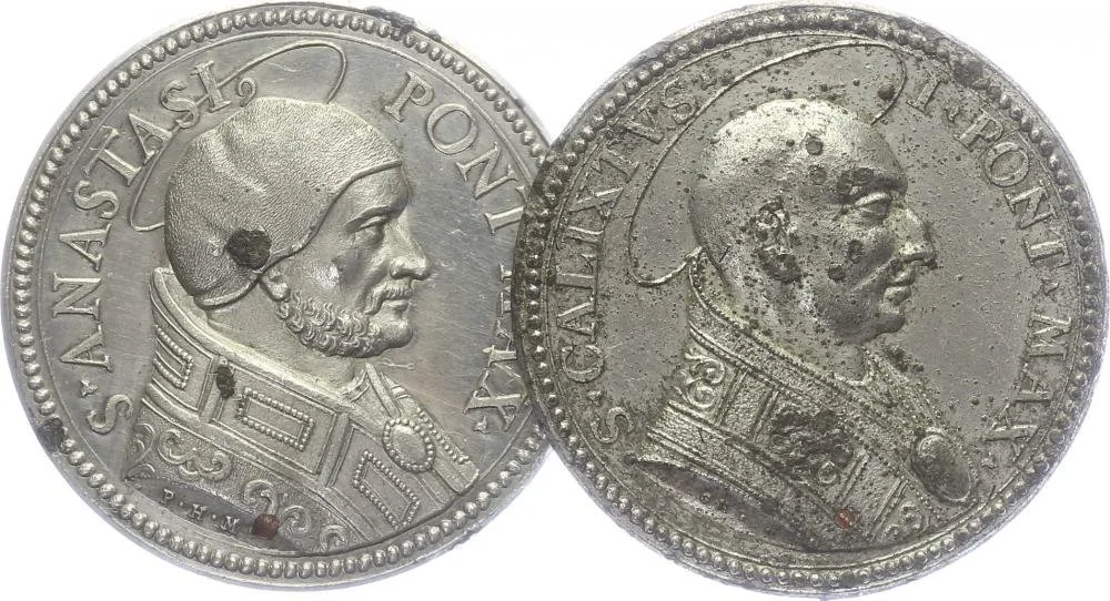 Vatikán - životopisné medaile, cca 18. století — 1